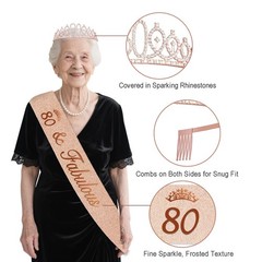 80th Birthday Decorations for Women,32PCS Party