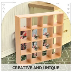Miniature Wooden Storage Rack Mini House Furniture 1:12 Dollhouse Accessory