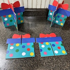 Lot 3 Multicolored Polka Dots Presents Gifts Table Decor Birthday Valentines