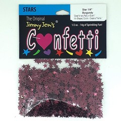 Confetti Star 1/4 Inch Burgundy Retail Pack 9968 QS0 Party Table Decor