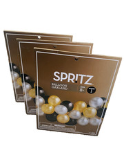 Spritz New Year’s Gold Silver Black Balloon Arch Garland Kit New – Set of 3