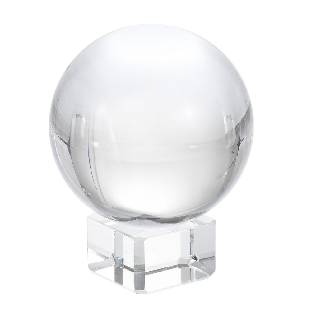1Set 50mm/2″ K9 Crystal Ball Decorative Ball w Box and Crystal Stand Clear
