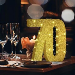 70th Birthday Decorations for Men and Women,Gold 70th Anniversary Decorations