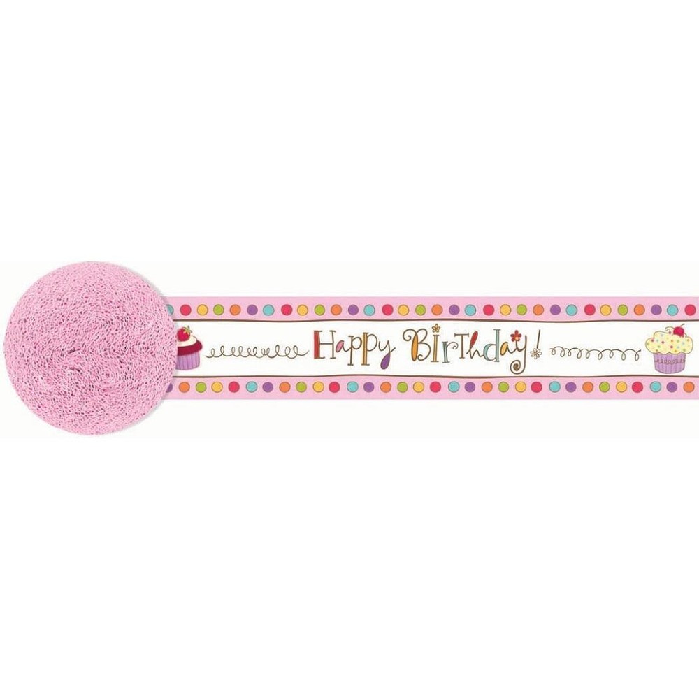 Sweet Party Cupcake Bright Modern Birthday Party Decoration Crepe Streamer