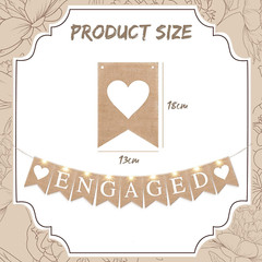 Engagement Party Decorations Engaged Banner LED Fairy Lights Decor Super Sale