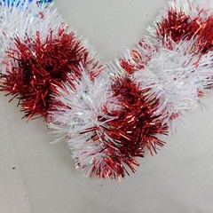 Lot Patriotic Hanging Tinsel Party Decor American Flag Hat Stars & Hearts #3219