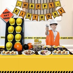 4 Pack Dump Truck Construction Tablecloths – 51×86 Inch for Vibrant Parties