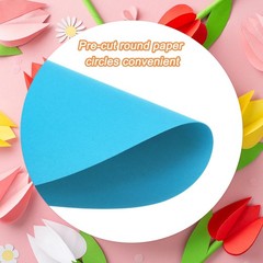 30 PCS Dark Blue Circle Cutouts Paper 8 Inch Round 200gsm Cardstock Crafts