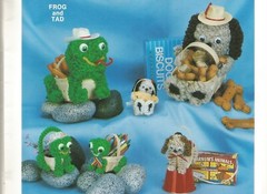 Chenille Animal Baskets Easter Decoration Craft Patterns Bunny Duck Dog Bear G95