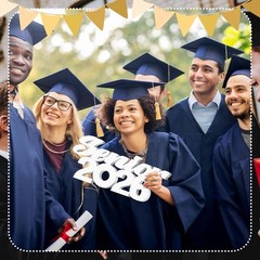Senior 2026 Graduation Sign Table Centerpiece Photo Prop Decorations