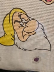 Vintage Snow White Seven Dwarfs Cloth Tablecloth By Beach