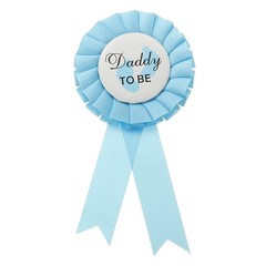 Daddy to Be Tinplate Badge Pin, Gender Reveal Pins, Sky Blue