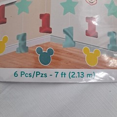 Mickey Mouse String Decorations First Birthday Party 7 Ft Long Six Pieces