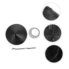Samurai Hat Cosplay Decorative Hat Handwoven Simple Prop for Party Stage Perf…