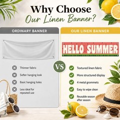 Summer Decoration Banner for Home, Hello Summer Porch Decor with Watermelon T…