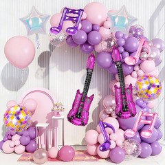 10Pcs Music Balloons Party Decorations – 33 Inch Guitar Balloons for Music Th…
