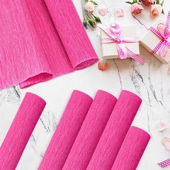 Crepe Paper Streamers 2 Rolls 10×98 Inch Sheets Rose Pink DIY Flower Wrapping