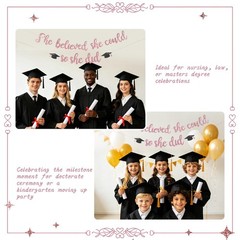 Class of 2026 Graduation Decrations for Girls, Pre-Strung She Believed She Co…