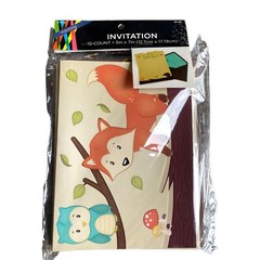 NEW Hobby Lobby Forrest Animal Owl Fox Birthday Party Invitation Favor Box Lot