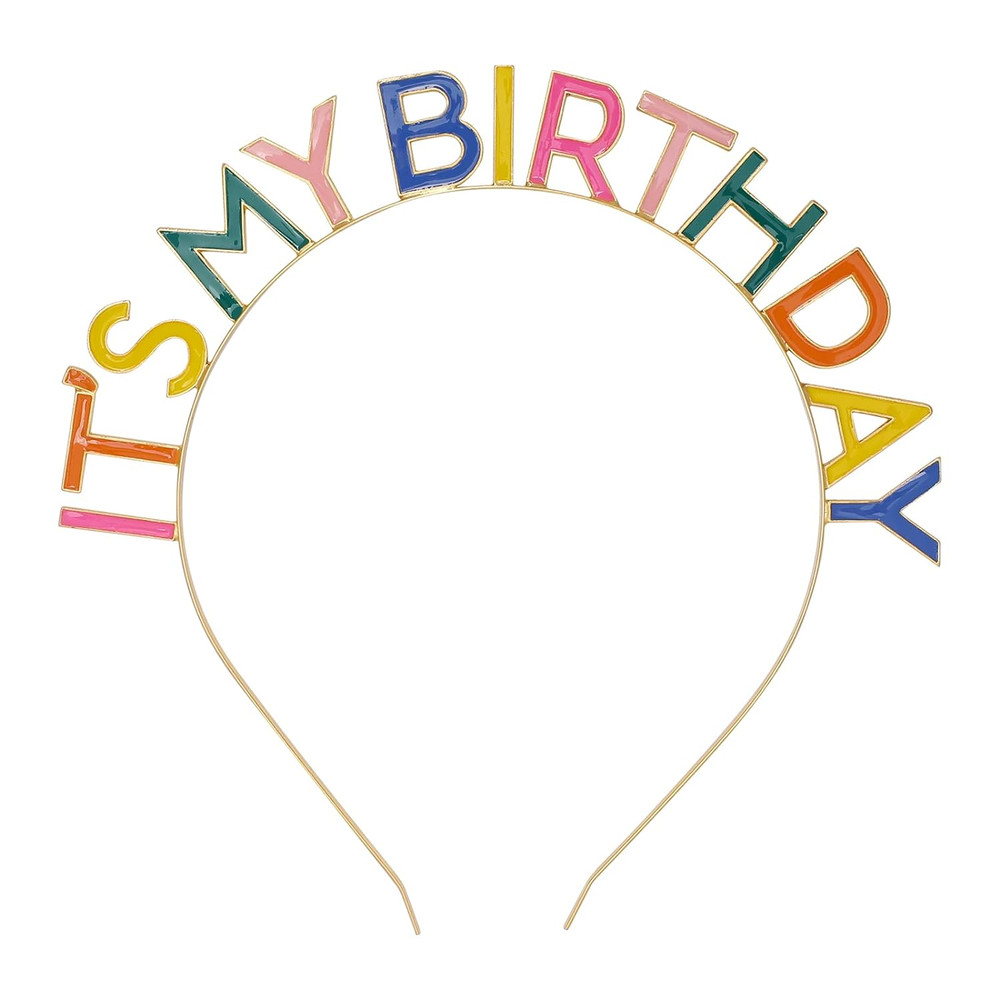 Happy Birthday Crown Rainbow It’S My Birthday Alloy Headband Birthday Headpiece