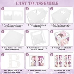 153Pcs Purple Baby Shower Decorations for Girl, Double-stuffed Pink Purple Ba…
