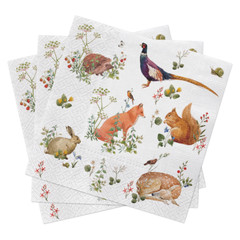 WILD FOREST ANIMALS Lunch Paper Napkins Decorative Paper Napkins 20pcs