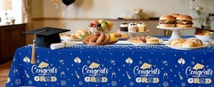 4 Pack Graduation Tablecloth Disposable, Graduation Decorations 2026, Gongrats