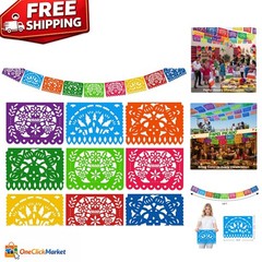 Vibrant Papel Picado Banner – 18 Ft Mexican Fiesta Decoration for All Occasions