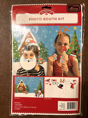 NWT Holiday Time Christmas + New Years Photo Booth Kits- 1 Backdrop, 20 Props