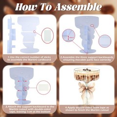 LawnIdyll 4ft Large Espresso Martini Bow Cardboard A Tini Bit Older Birthday