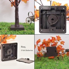 2 Pcs 24-inch Fall Lighted Maple Tree, 48 LED Lights Thanksgiving Table Tree