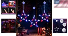 Holiday Star Window Silhouette Lights, Set of 3