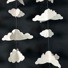 28 Pcs 3D Hanging Pink Clouds Decorations for Baby Shower Party Decoration Fa…