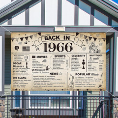 DARUNAXY 60Th Birthday Party Decorations, Vintage Back in 1966 Banner 60 Year Ol
