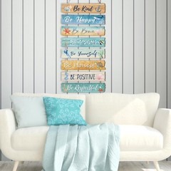 JarThenaAMCS Ocean Wall Decor Inspirational Summer Beach Wooden Hanging Sign …