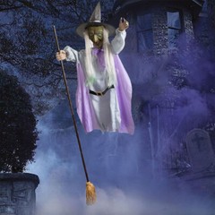 Halloween Animated Hovering Witch Animatronics Halloween Decorations Outdoor AE