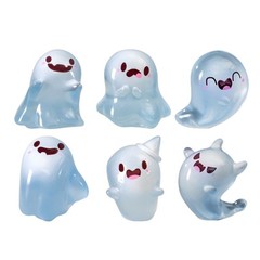 Halloweens Night Light Specters Figurines 6 Pack for Themed Parties Supplies