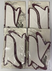 Beistle Art Tissue Decoration Westminster Bells 9″ Two Pack Lot Of 4 Burgundy