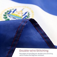 Flag, Flag of 3×5 Ft – Polyester Lightweight Flags with 2 1 Pc El Salvador