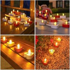 Set of 6 Simulation Candles with Solar Power for Inviting Outdoor Spaces