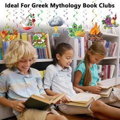 Greek Mythology Hanging Swirls Decor, 30pcs Olympian Gods Hanging Swirls, Gre…