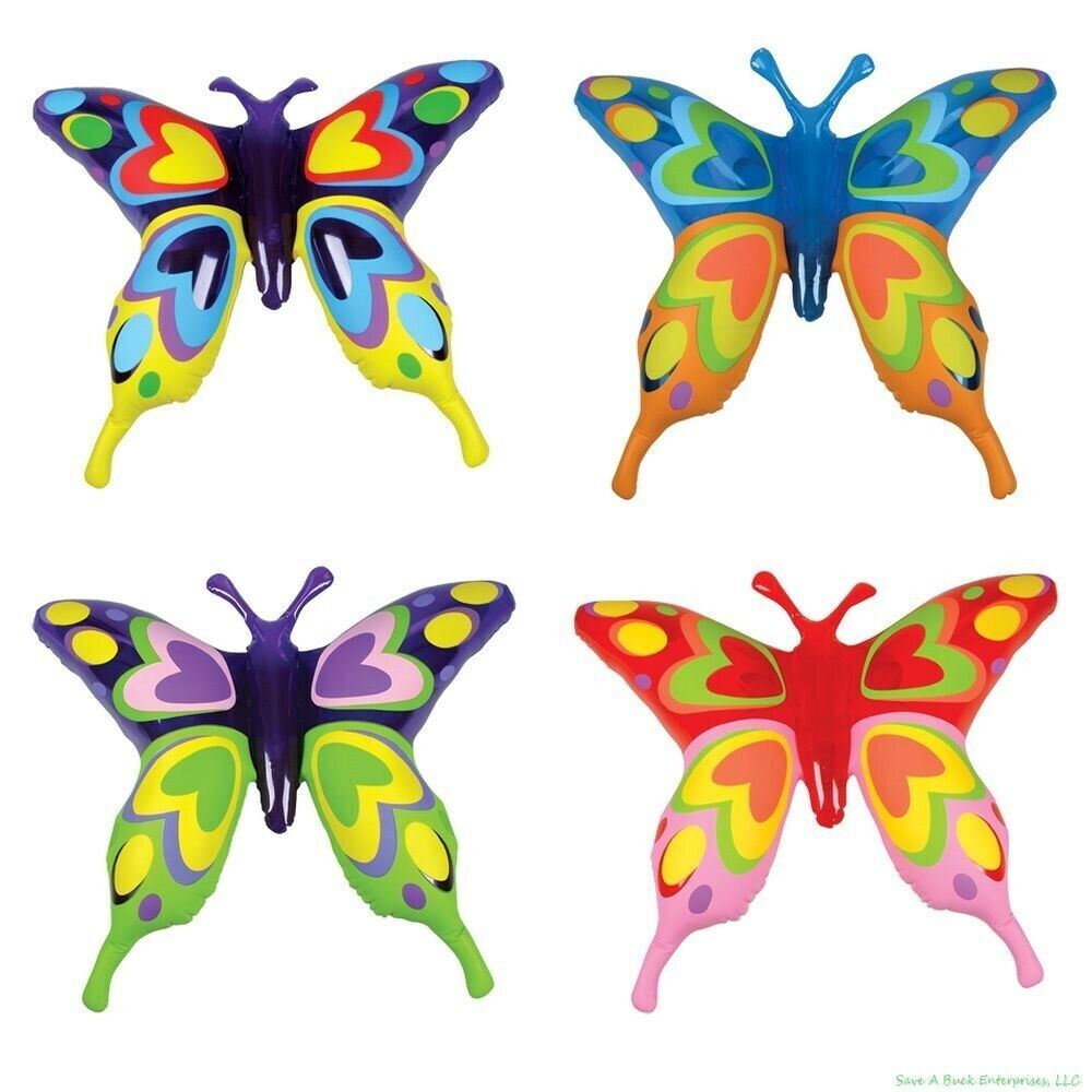 27″ Inch Butterfly Inflatable Blow Up ~ Fun Toy Party Bright Colorful Butterflie