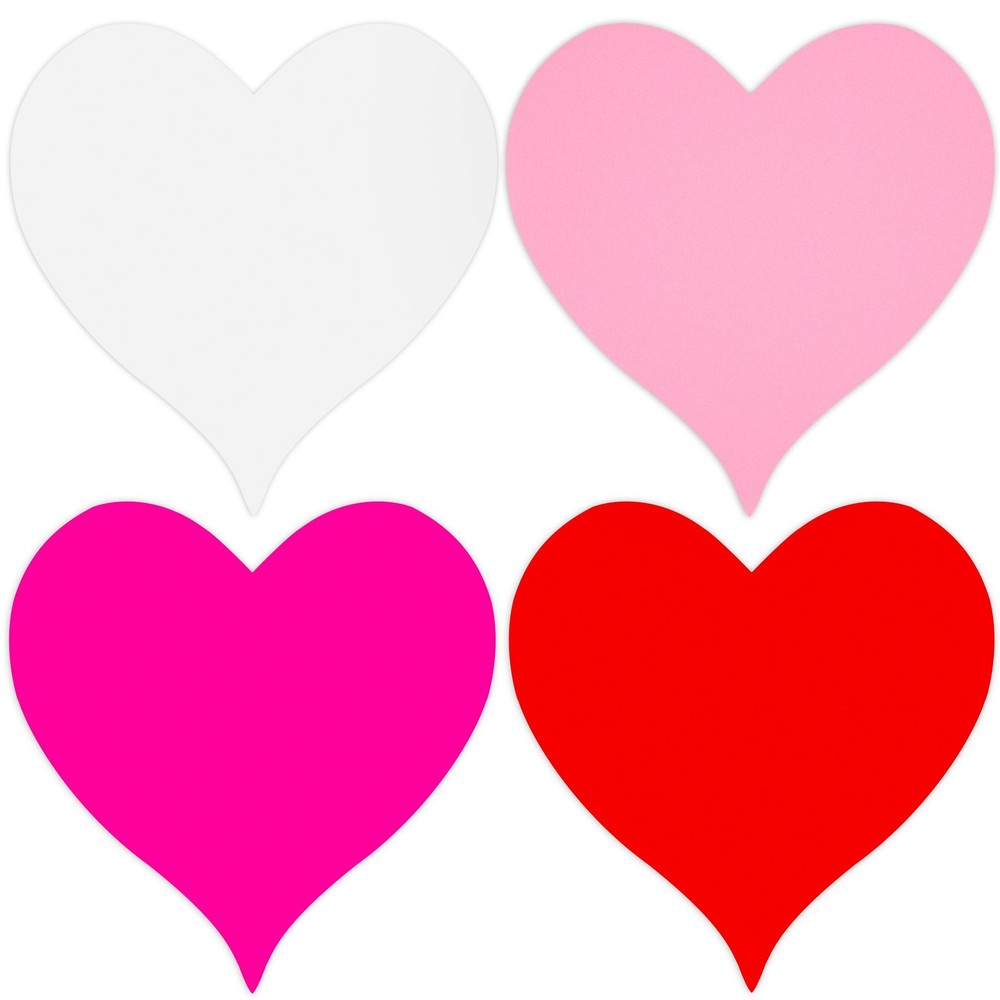 Heart Cutouts Paper Hearts Cut Outs 4 Inch Valentine Decor 180 PCS