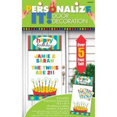 Dots & Stripes Polka Dot Modern Birthday Party Customize It! Door Decorating Kit