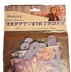 Disney Frozen Happy Birthday Banner Elsa Anna Olaf Party Supplies Decor 6ft New