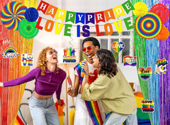 34PCS Pride Decorations Rainbow Party Set for Office – Pride Month Love Is Love
