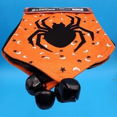 Halloween BOO Garland Spiders Black Jingle Bells Design Stars 5’4″ Banner Party