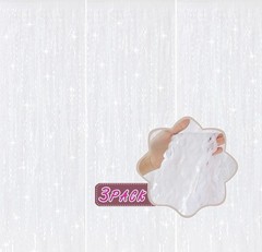 3Pcs Wavy White Metallic Tinsel Curtain Foil Fringe Backdrop3.3 ft x 6.6 ft S…