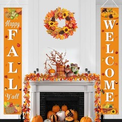 Fall Decor Fall Decorations for Home Happy FALL Welcome Hanging Banner