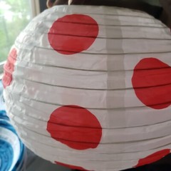 Multicolor Paper Lantern Set of 14, 8 Blue, 4 Red, 2 Orange, Party Decoration